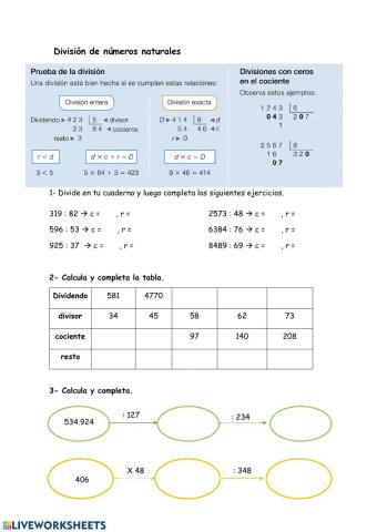 División de numeros naturales