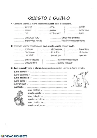 Aggettivi dimostrativi