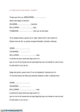 la oreja de van gogh adios