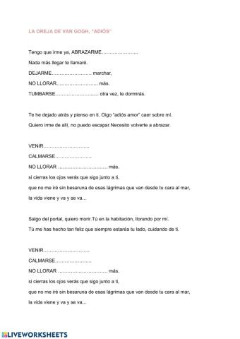 la oreja de van gogh adios