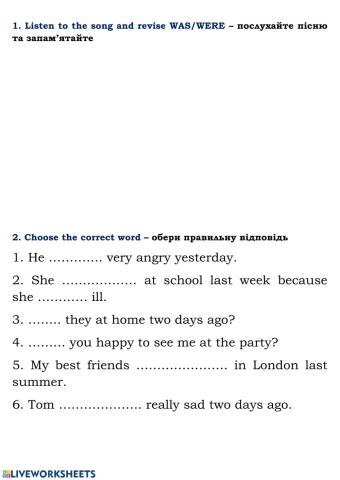 Past simple - negative