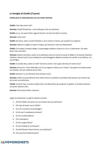 La famiglia di Cheikh 2°parte