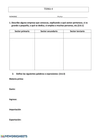 Sectores económicos