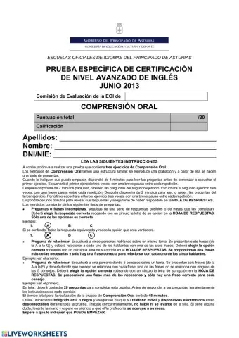 B2 listening test 2013