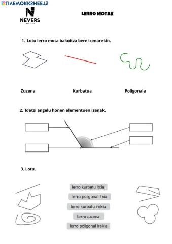 Lerroak, zuzenak eta angeluak