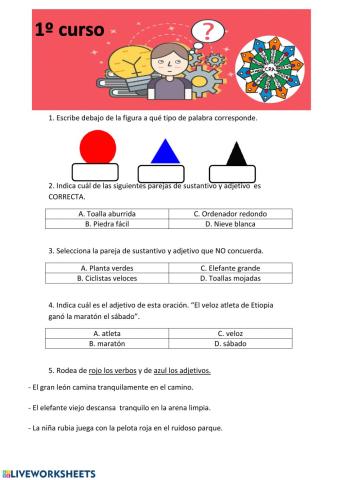 Evaluación 1º curso Lengua