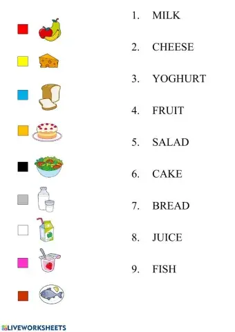 Food - worksheet online