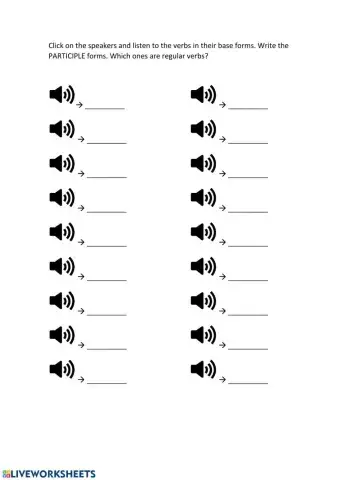 Past participle forms
