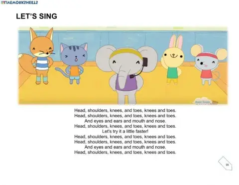 Head Shoulders Knees and toes song