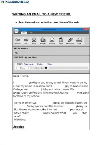 An Email to a new friend