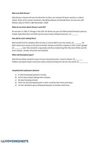 Reading Who was Walt Disney?