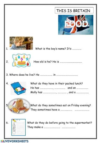 This is Britain. Food