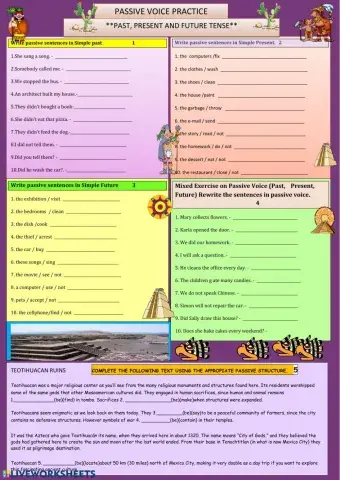 Passive voice - past, present, future