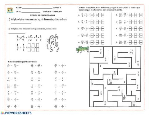 División de fracciones