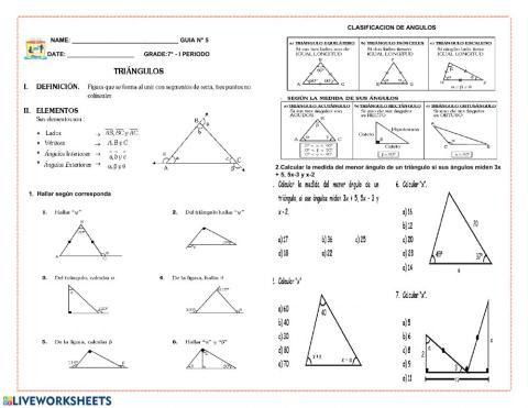 Triángulos y combinatoria