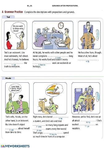 Gerunds as subjects andafter prepositions