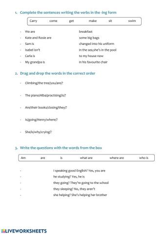 Present continuous 2