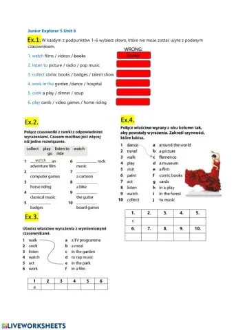 Free time vocabulary