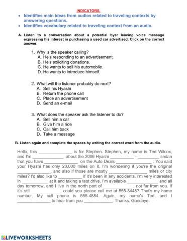 Potential buyer leaving a message. customer service