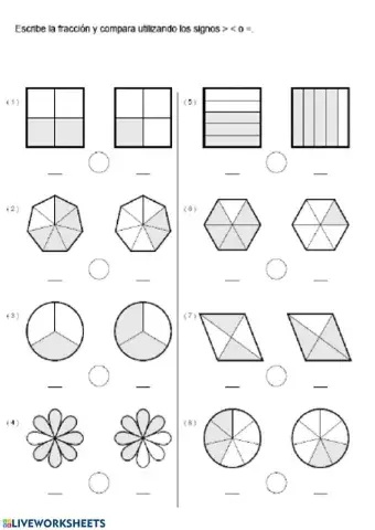 Comparación de fracciones