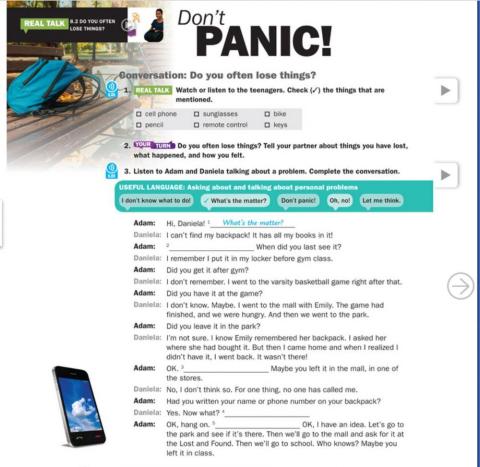 Don't Panic! Conversation: Do you often lose things?