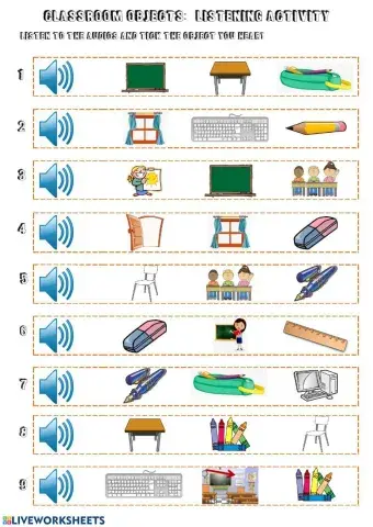 Classroom Vocabulary Listening