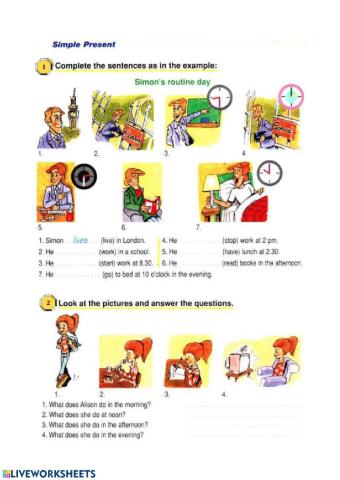 Present Simple exercises