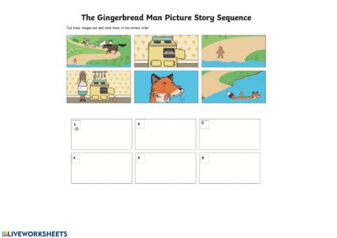 The Gingerbread Man Story Sequencing