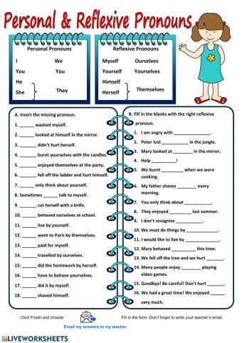 Personal Pronouns and Reflexive Pronouns