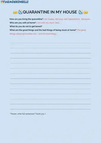 Quarantine in my house