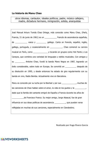 La vida de Manu Chao