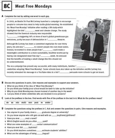 8C Meat Free Mondays