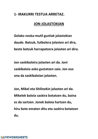 Jon jolastokian