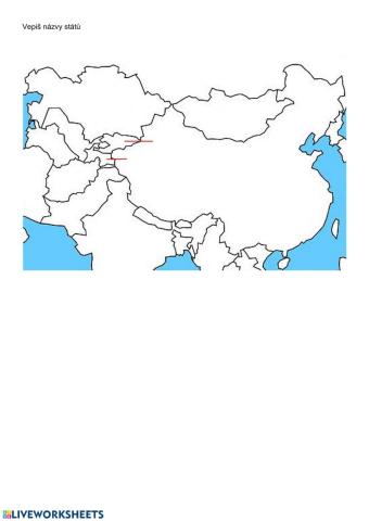 Asie - státy centrální Asie