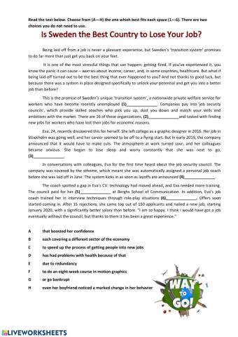 Is Sweden the Best Country to Lose Your Job?