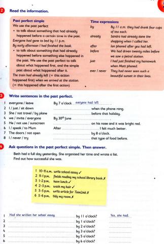 Past perfect - new grammar time