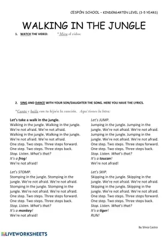 Walking in the jungle