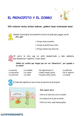 El principito y el zorro