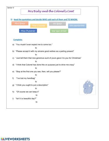 Mrs Bixby and the Colonel's Coat