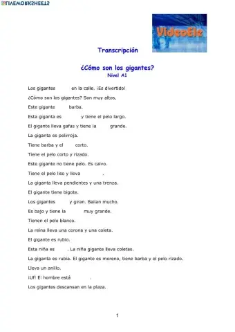 La descripción física. Cómo es-son?