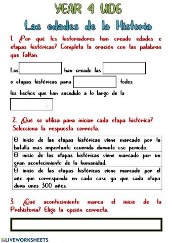 Las edades de la Historia