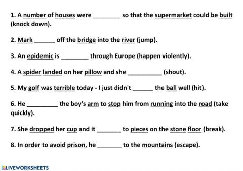 Vocabulary-Descriptive verbs