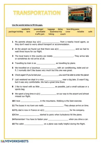 Transport vocabulary