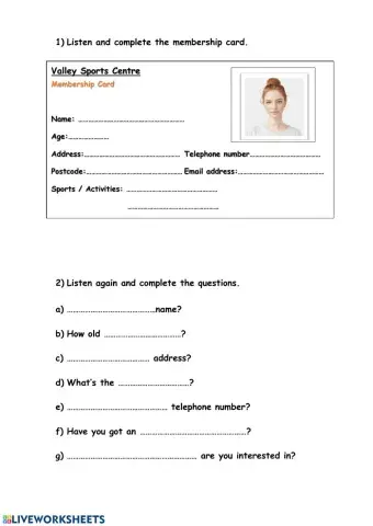 At the sports centre