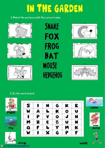 Animals in the garden