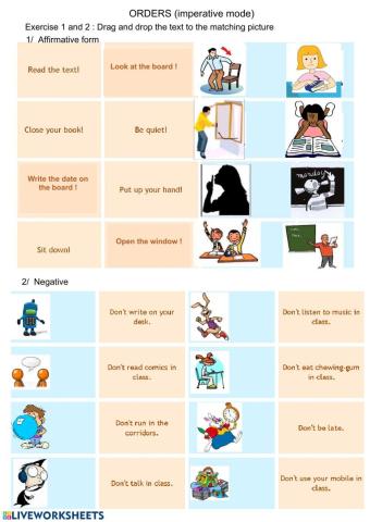 Orders: positive and negative 