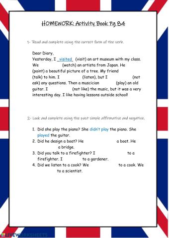 Past Simple of regular verbs