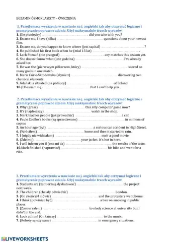 Egzamin ósmoklasisty