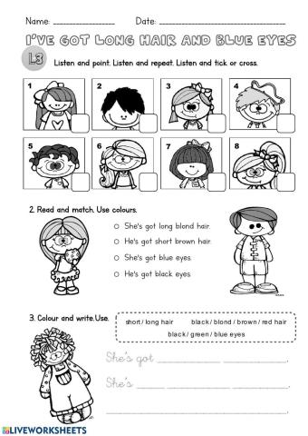 I've got long hair and blue eyes