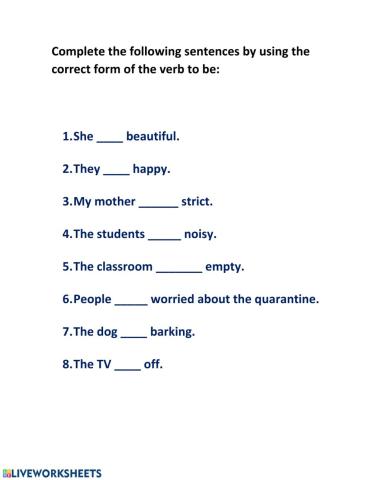 Verb to be affirmative